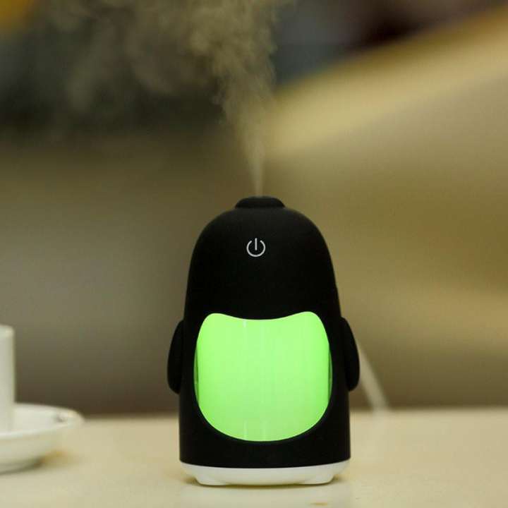 ขาย ?ehappyhumidifier?150ml เพนกวิน USB เครื่องทำให้ชุ่มชื้น Essential Oil Diffuser เครื่องกรองแสงไฟกลางคืน LED