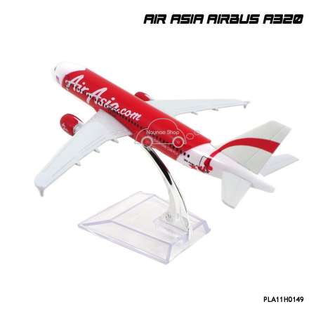 Naynaeshop โมเดลเครื่องบิน แอร์เอเชีย AIR ASIA AIRBUS A320 (16 cm)