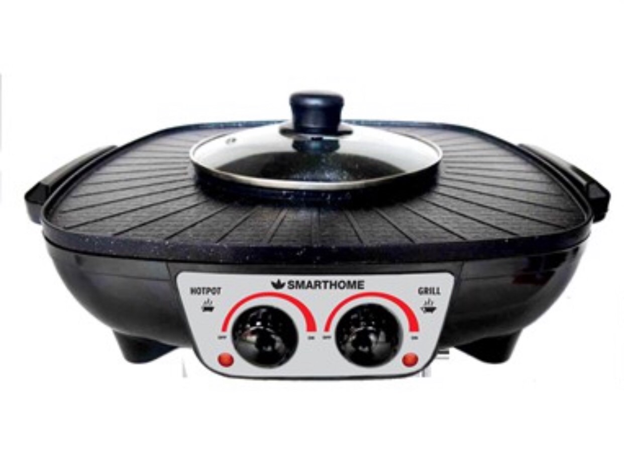 Smart homeเตาปิ้งย่างพร้อมหม้อสุกี้1.2ลิตร1500Wรุ่น SM-EG1504 มีเก็บเงินปลายทาง ประกัน3ปี Smart homeเตาปิ้งย่างพร้อมหม้อสุกี้1.2ลิตร1500Wรุ่น SM-EG1504 มีเก็บเงินปลายทาง ประกัน3ปี