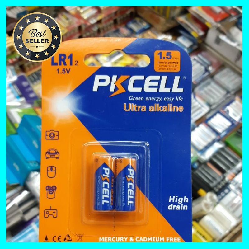 ถ่าน PKCELL อัลคาไลน์ Size N (LR1) 1.5V แพค2ก้อน ของใหม่ ของแท้ เลือก 1 ชิ้น อุปกรณ์ถ่ายภาพ กล้อง Battery ถ่าน Filters สายคล้องกล้อง Flash แบตเตอรี่ ซูม แฟลช ขาตั้ง ปรับแสง เก็บข้อมูล Memory card เลนส์ ฟิลเตอร์ Filters Flash กระเป๋า ฟิล์ม เดินทาง