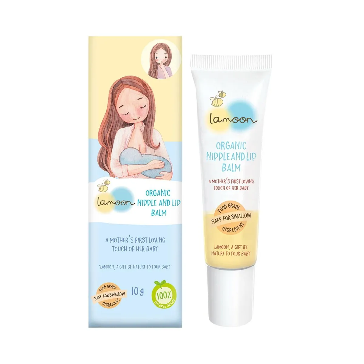 ละมุน ลิปบาล์ม ออร์แกนิค สำหรับทาหัวนมและริมฝีปาก (Lamoon Organic Nipple and Lip Balm)