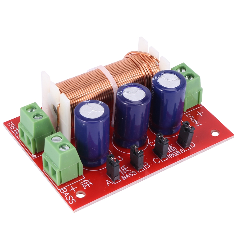 2Pcs 400W Speaker Crossover 2 Way Audio Adjustment Tweeter Bass Speakers Filter Frequency Divider for 2-16Ohm