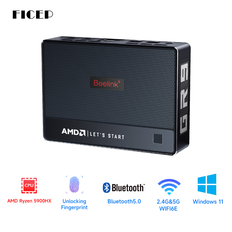 Beelink GTR4 R9 Wifi 6E AMD Ryzen 4900H Windows 11 Mini PC