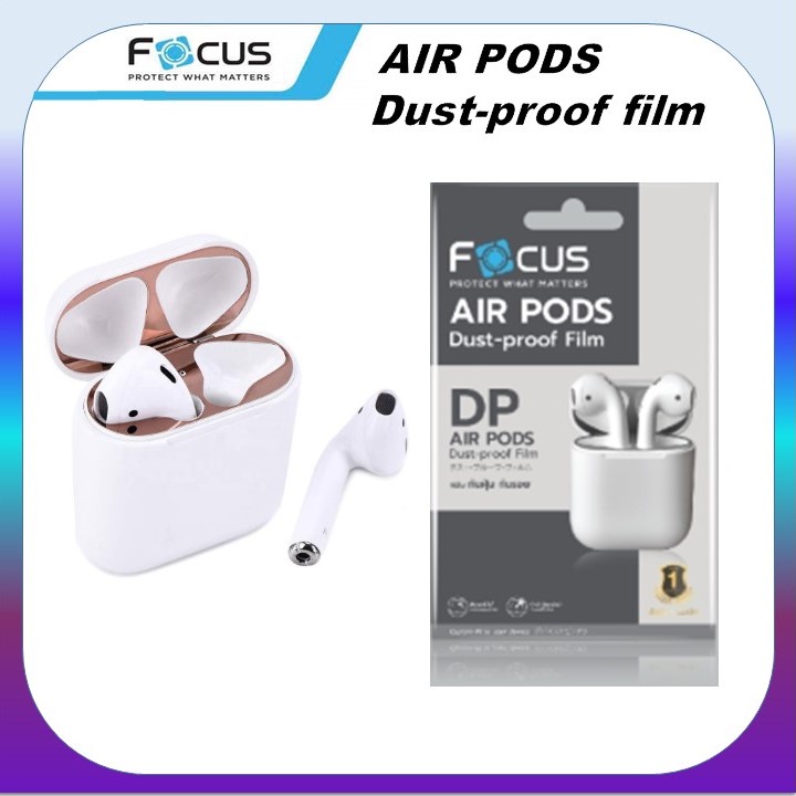ฟิล์ม กันฝุ่น กันรอย โฟกัส Focus AirPods 1 / 2 Dust-proof Film ฟิล์ม