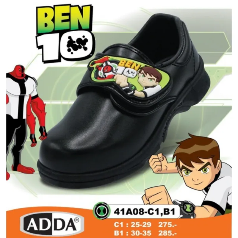 ภาพสินค้าADDA รองเท้านักเรียนอนุบาล ชาย สีดำ ADDA BEN10 รุ่น 41A08 SALE (ค่าส่งถูก) New จากร้าน NN Shoe บน Lazada ภาพที่ 8