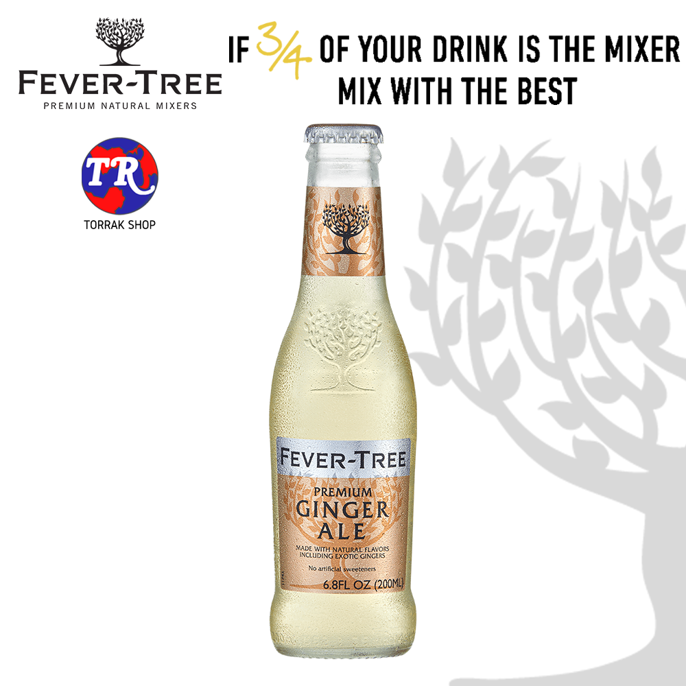 Fever Tree Ginger Ale ฟีเวอร์ทรี จินเจอร์เอล เครื่องดื่มอัดก๊าซ กลิ่นขิง 200มล.