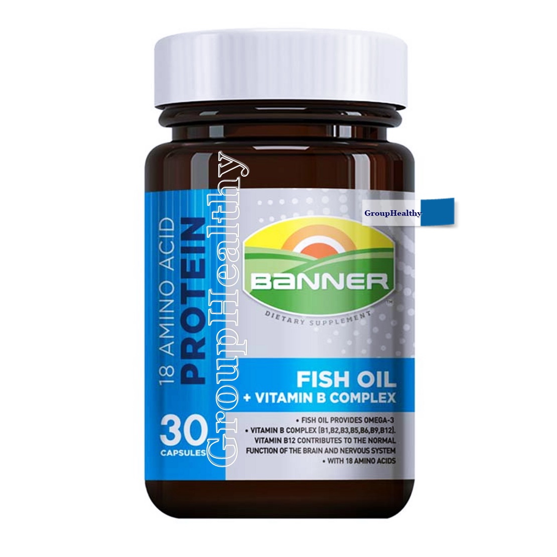 Banner Fish Oil+Vitamin B Complex แบนเนอร์ไฮบีฟิชออย สมองไบร์ท จำแม่น ...