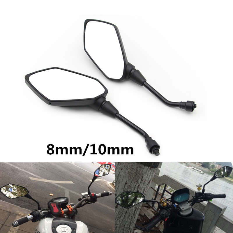 Specchietti Retrovisori Grandi Cromati Per Scooter, Moto, Ciclomotore - Universali Con Attacco M10