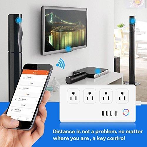Wifi Smart Power Strip Surge Protector Compatible With Alexa Google ...
