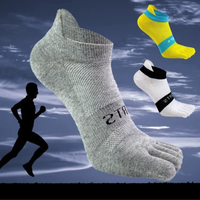 M94WQSO Men Cotton Running Hiking Bike Bicycle Hosiery Five Toe Socks Mesh Socks Sports Socks Five Finger Socks