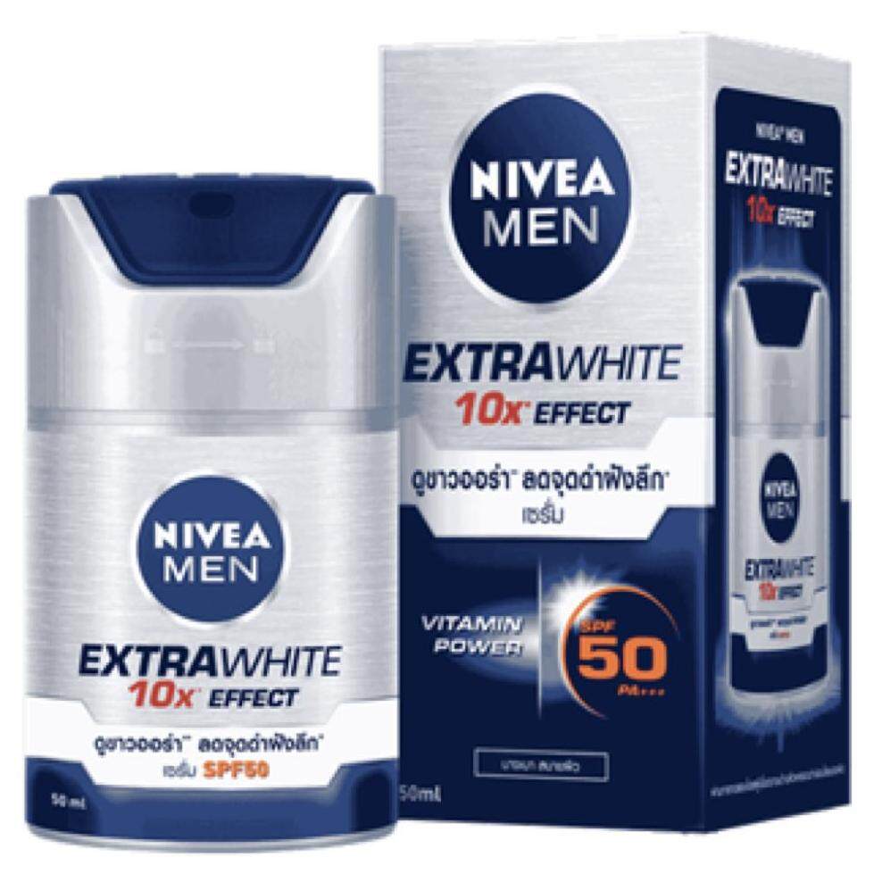 Nivea Men Extra White Serum นีเวีย เมน เซรั่ม เอ็กตร้าไวท์ SPF50PA+++ 50ml.