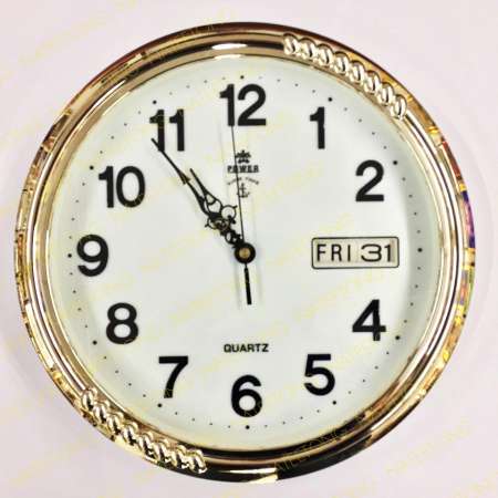 POWER นาฬิกาแขวนพลาสติกบอกวันที่-สัปดาห์  ขนาด 12 นิ้ว HML