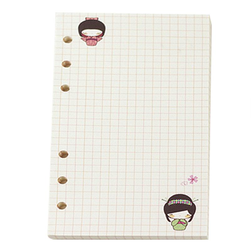 A5 Cute colorful diary refills spiral notebook replace color core loose