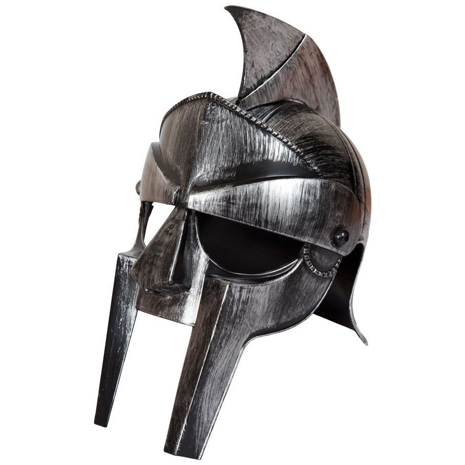 Mask หน้ากาก สีเงิน Silver กันน็อค Gladiator หมวก ทหารโรมัน แม็กซิมัส นักรบผู้กล้าผ่าแผ่นดินทรราช วัสดุ พลาสติก PC ป้องกัน สำหรับใส่ ปาร์ตี้ แฟนซีคอสเพลย์ การแสดง สุดโหด ฮอกกี้ หมวก บีบีกัน ฮาโลวีน รักบี้ ของสะสม Cosplay Sport Hockey Hat BBGUN Halloween