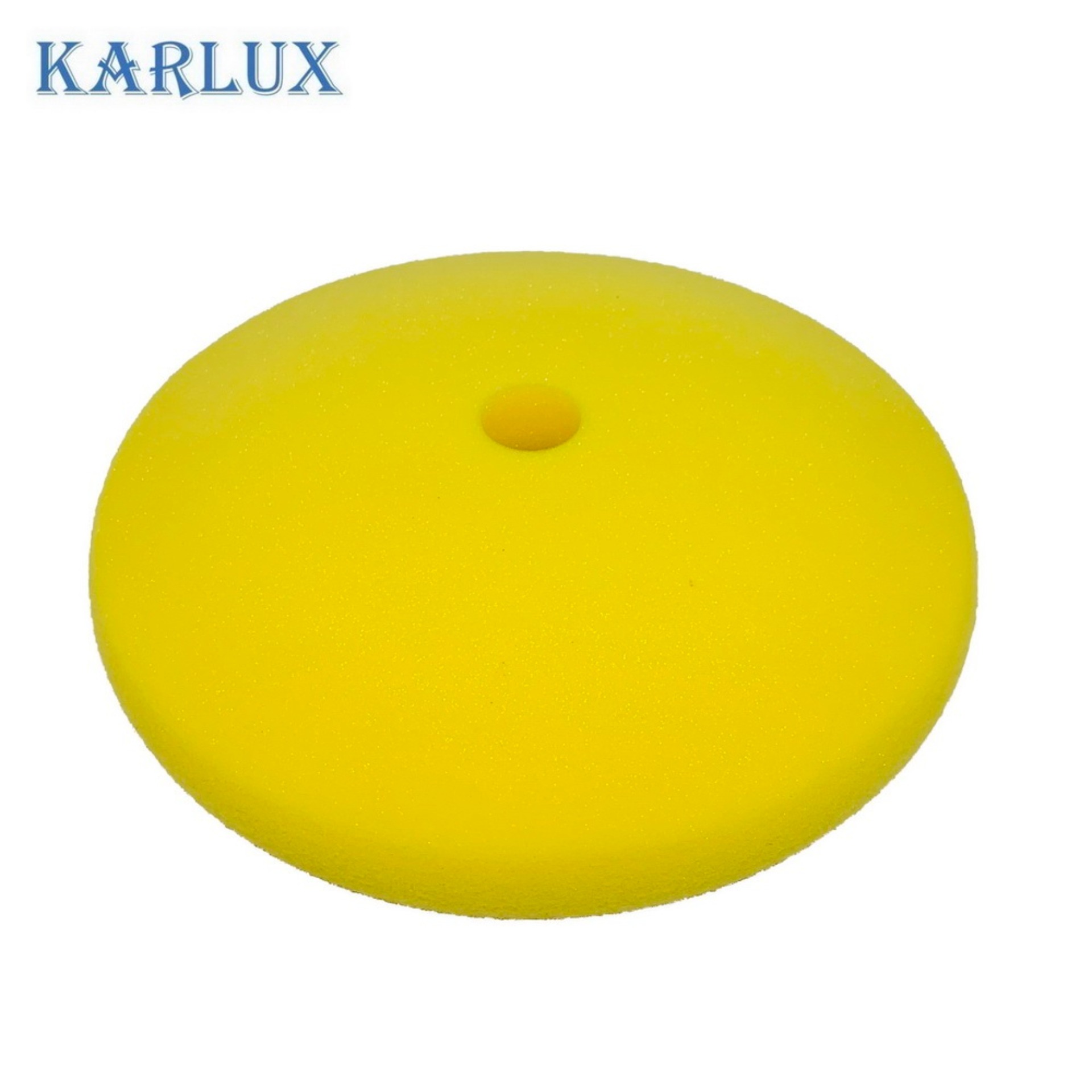 Karlux BUFFING FOAM ฟองน้ำเหลือง ขัดหยาบ 8นิ้ว แบบเรียบ (ใช้กับแป้นจับขนาด 7นิ้ว)