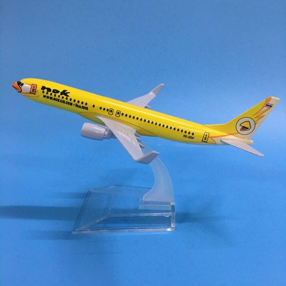 โมเดลเครื่องบิน นกแอร์ สีเหลือง นกขมิ้น NOK AIR Boeing 737-800 (16 cm) --ของขวัญจับฉลากปีใหม่ ของขวัญ เสริมฮวงจุ้ย