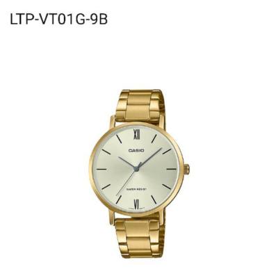 Casio แท้ 100% รุ่น LTP-VT01G นาฬิกาผู้หญิง สายสีทอง Casio แท้ 100% รุ่น LTP-VT01G นาฬิกาผู้หญิง สายสีทอง