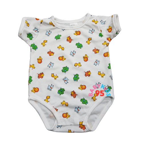 BABYKIDS95 (0-3 เดือน) บอดี้สูท เด็ก ชุดเด็ก เสื้อผ้าเด็ก Body suite Romper for Baby or Infant 0-3 months old ( 3M THR )  สีวัสดุ THR20