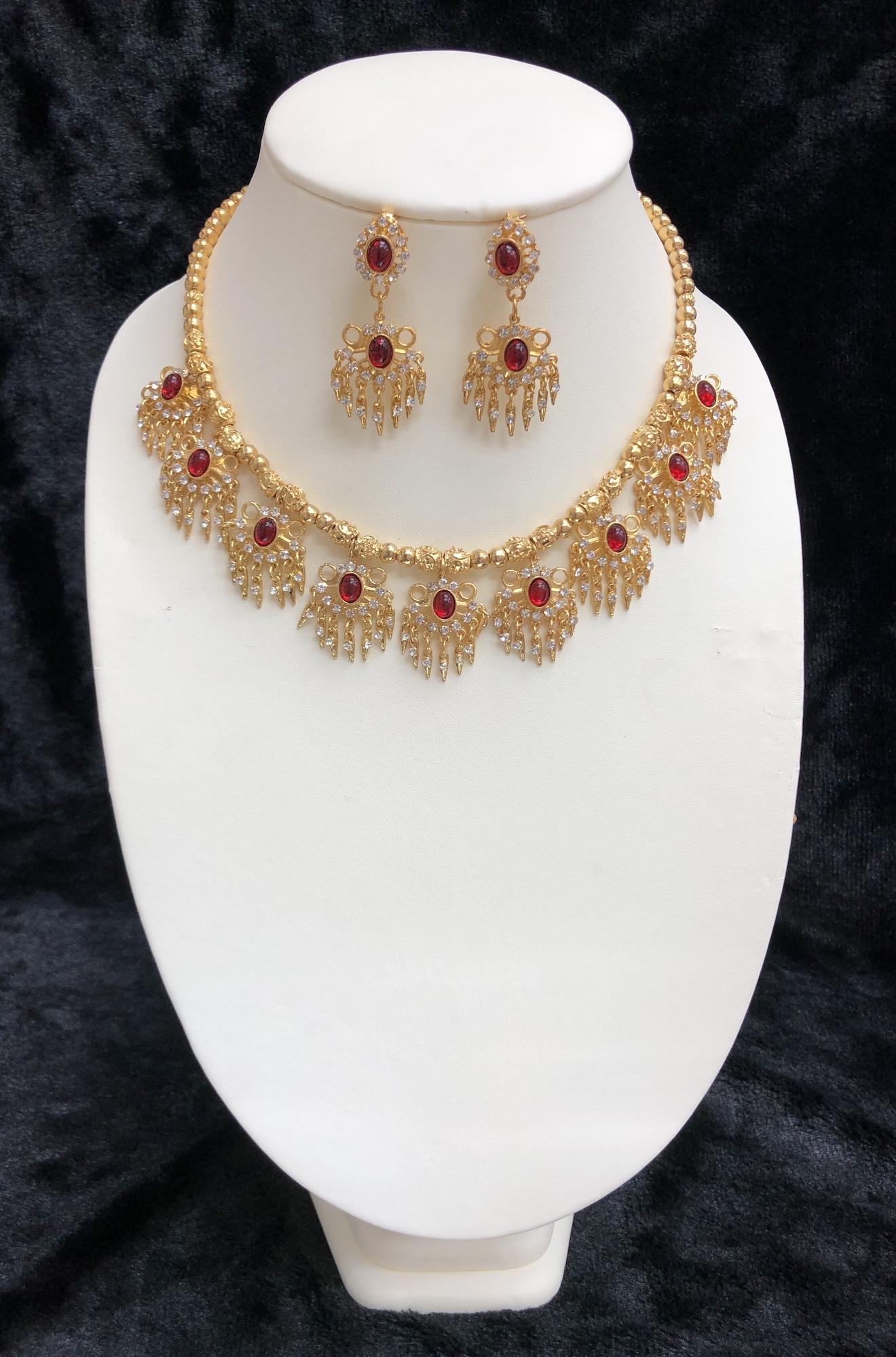 Vintage jewelryเครื่องประดับชุดไทย สร้อยคอจ้าสาว thai wedding สีทอง