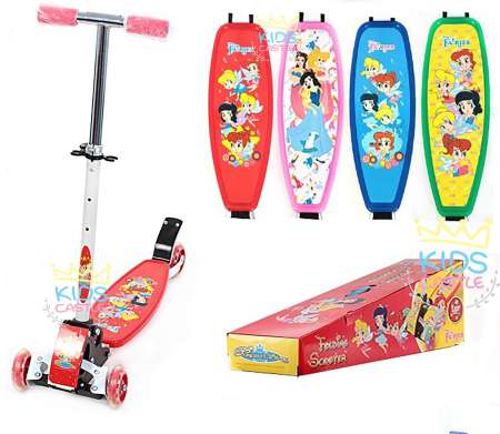Kids castle สกู๊ตเตอร์ไซด์ใหญ่ปรับระดับได้เลี้ยวได้ พับเก็บได้ ลายเจ้าหญิงลิขสิทธิ์ถูกต้อง