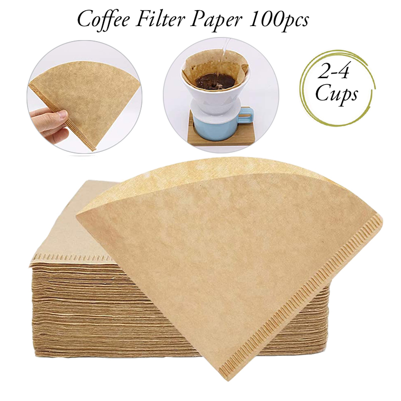 กระดาษกรองกาแฟ กระดาษกรอง สำหรับกรวยดริปกาแฟ 1 - 2 ถ้วย / 2 - 4 ถ้วย ดริป 1 แพค 100 แผ่น Coffee Filter Paper Simplekey