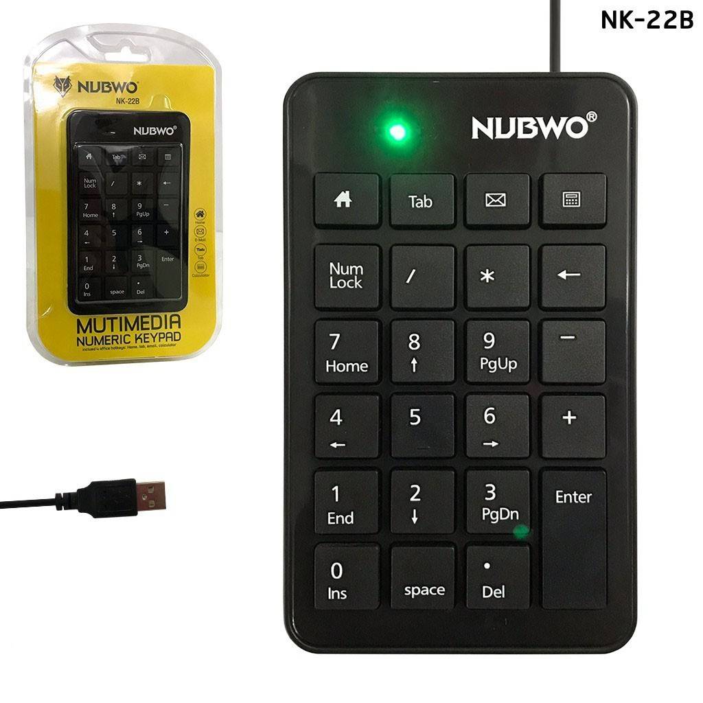 คีย์บอร์ดตัวเลข USB NUBWO NK-22B