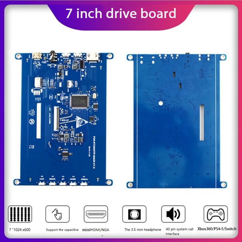 7 Inch Monitor Driver Board Compatible VGA Support 1024X600 Touch