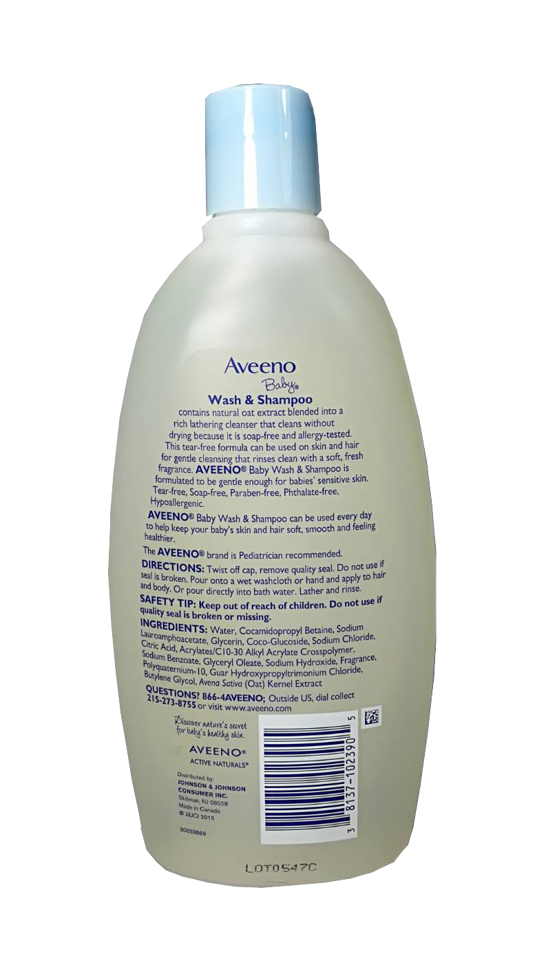 Aveeno Baby Wash And Shampoo Lightly Scented With Natural Oat Extract