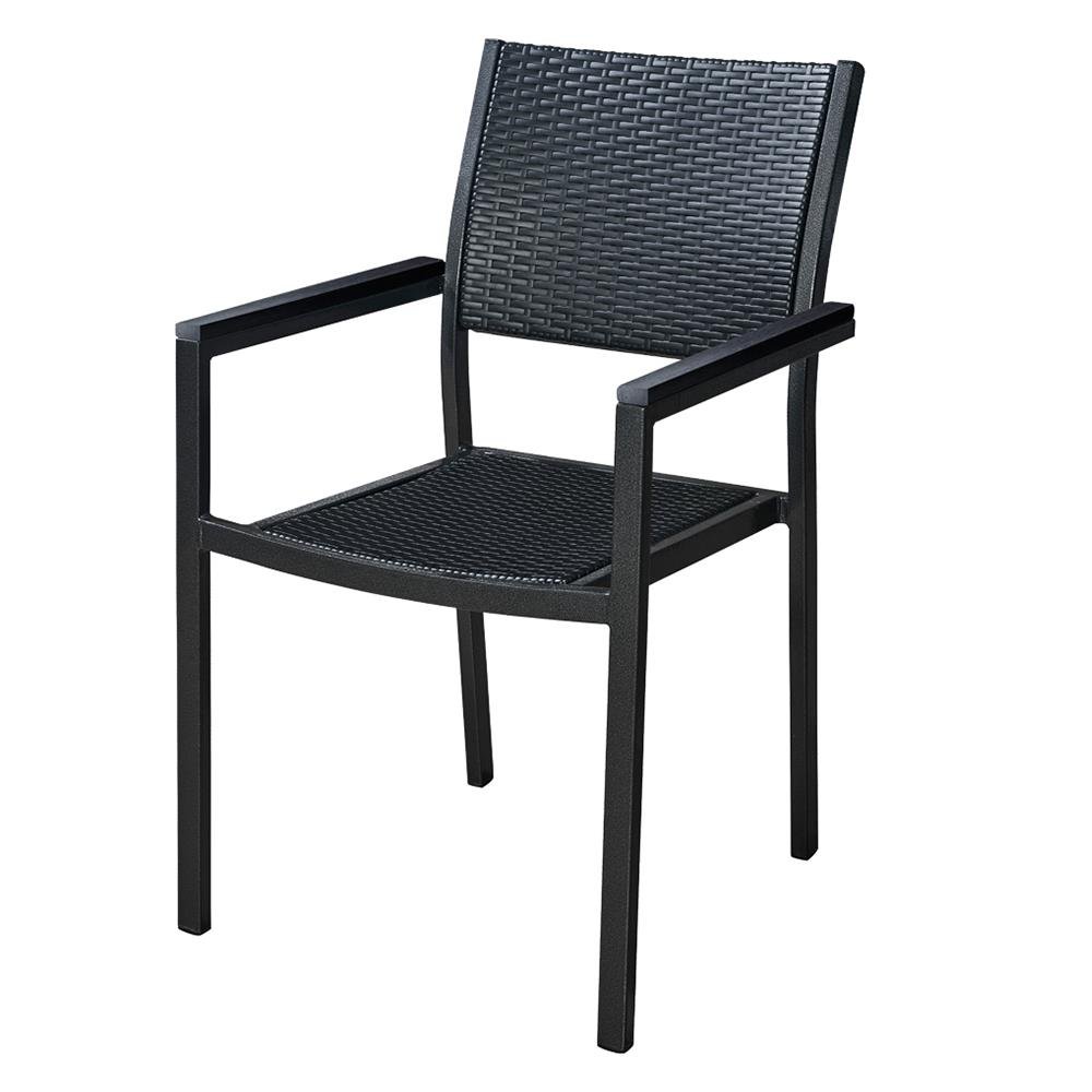 ?แนะนำ!! เก้าอี้พลาสติก เก้าอี้นั่งทานข้าว เก้าอี้นั่งประชุมลายหวาย SURE CROW สีดำ PLASTIC CHAIR PE SURE FRC-200A CHAIR