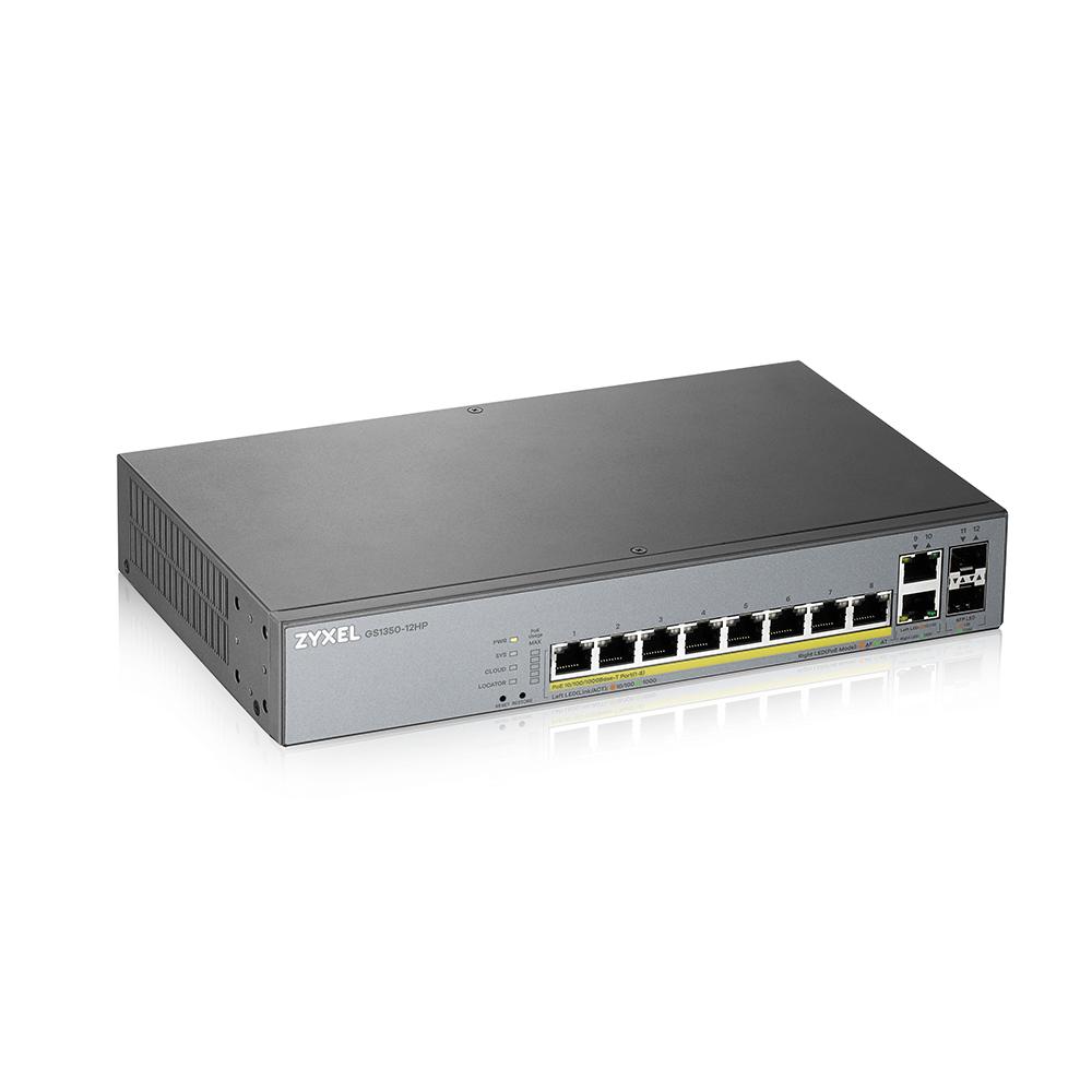 Zyxel GS1350 Series Smart Managed Switch For Surveillance (GS1350-12HP) ราคา 12,495 บาท*ส่งฟรี