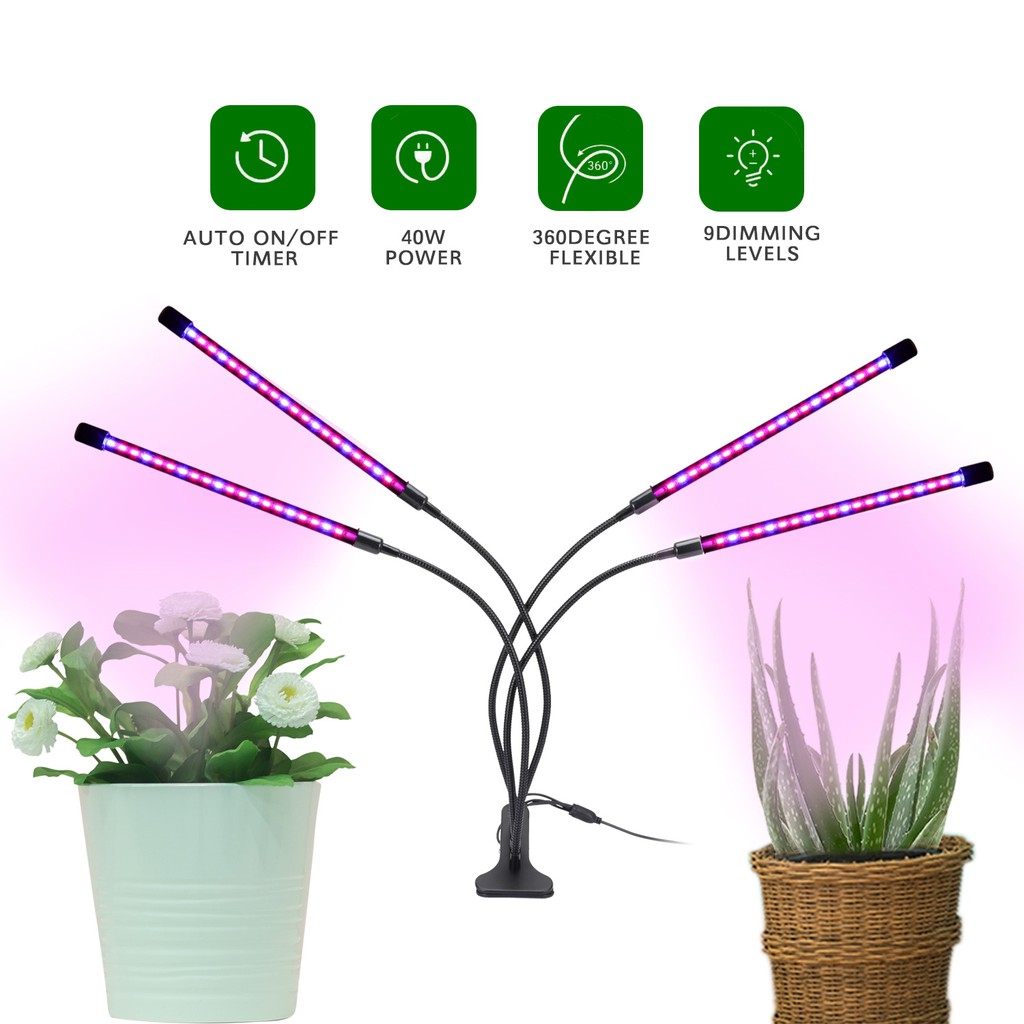 ไฟLED ไฟGrow light ไฟปลุกต้นไม้ ไฟช่วยต้นไม้ตัวเร็ว ปรับได้3แสง ตั้งเวลา ปรับความสว่างได้