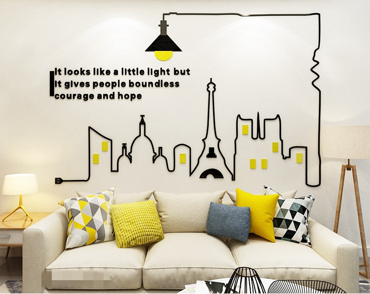 acrylic wall stickers for living room