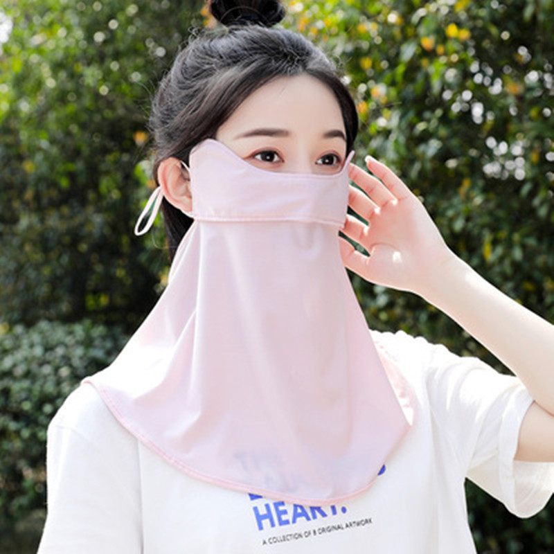 【cod】sun Protection Face Cover Breathable Ice Silk Sunscreen Neck Scarf สำหรับกิจกรรมกลางแจ้งใน 6005