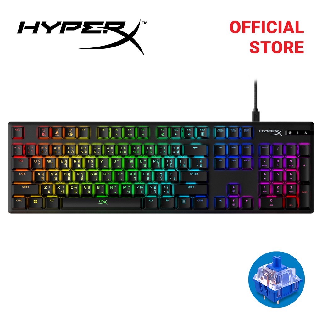 HyperX Alloy Origins Gaming Keyboard - Blue Switch (HX-KB6BLX-TH) สกรีนไทย/ENG