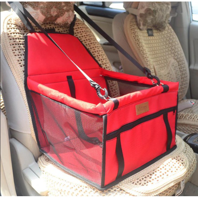 พร้อมส่ง‼️กระเป๋าที่นั่งสัตว์เลี้ยง กระเป๋าใส่สัตว์เลี้ยง ที่นั่งน้องหมาในรถยนต์ มีสีดำ แดง น้ำเงิน เทา ชมพู