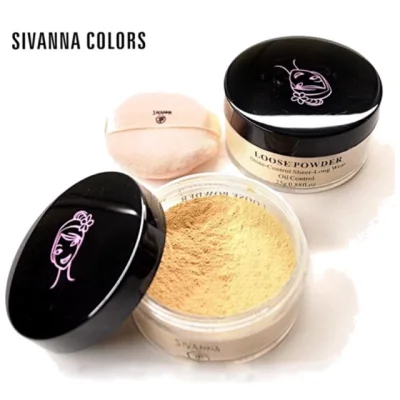 [2IKids-Cosmetics] HF010 ซีเวียน่า แป้งฝุ่น แป้งฝุ่นคุมมัน Sivanna Colors Loose Powder Shine-Control Sheer-Long Wear Oil Control 20g.
