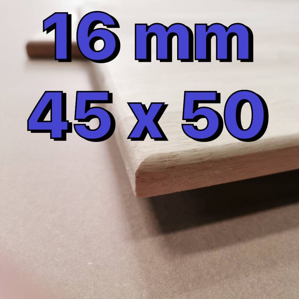 ไม้ท้อปโต๊ะ​ โต๊ะไม้​ ยางพาราประสาน​ 16​ มิล​ 45x50