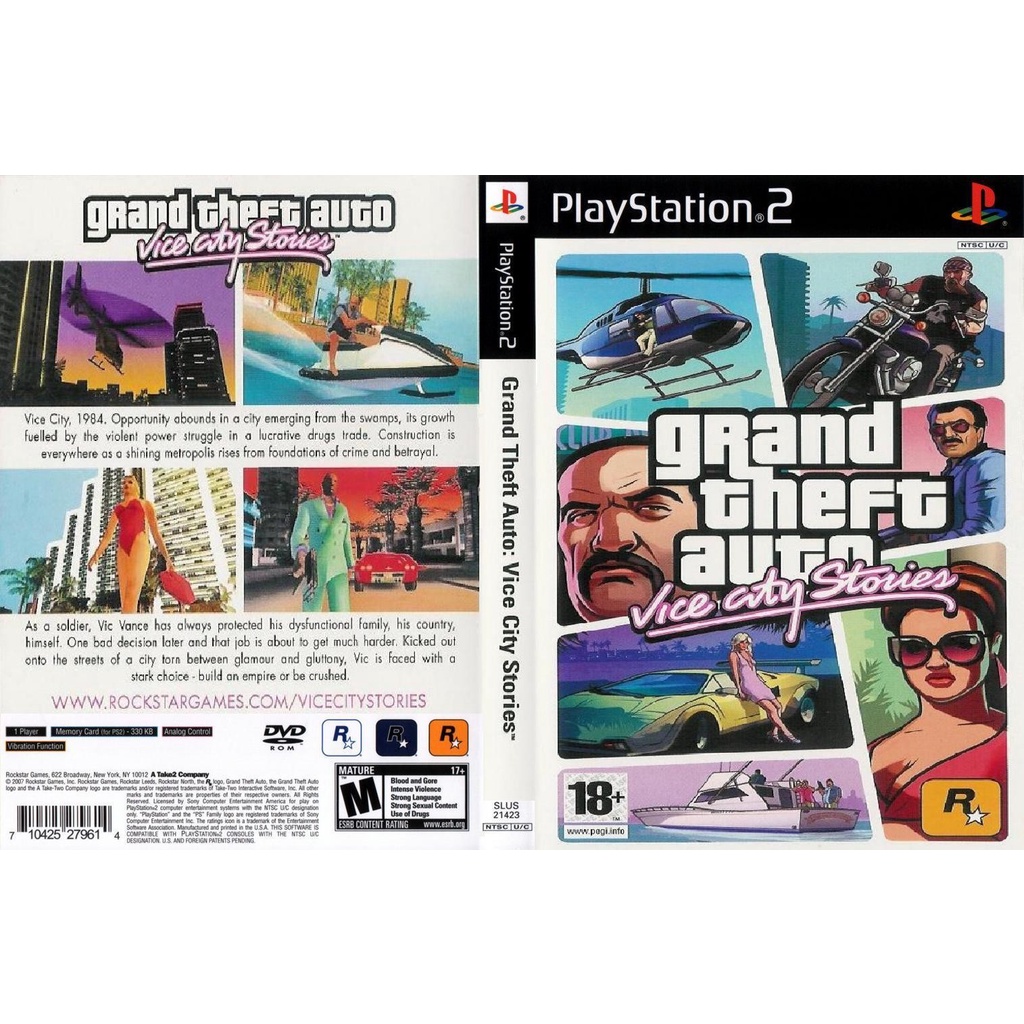 แผ่นเกมส์ Ps2 Grand Theft Auto Vice City Stories คุณภาพ ส่งไว Th 7129