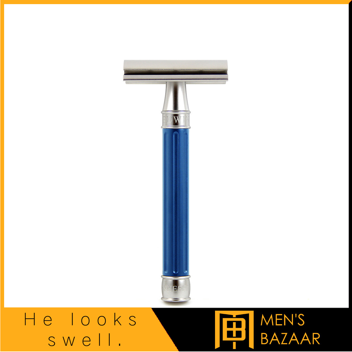 Edwin Jagger 3ONE6 Collection Stainless Steel Blue Double Edge