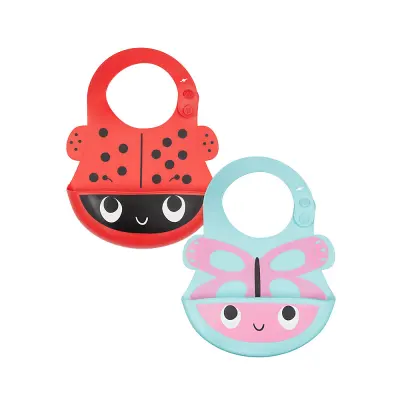 mothercare toddler silicone crumbcatcher bibs - 2 pack RA711