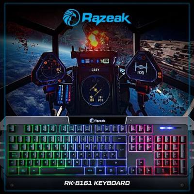 ดูภาพ KEYBOARD RAZEAK RK-8161 คีย์บอร์ดมีไฟ เพิ่มเติม KEYBOARD RAZEAK RK-8161 คีย์บอร์ดมีไฟ
