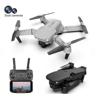 โดรน E88 PRO 529 บาท รุ่นขายดี Drone Pro กล้อง2ตัว DM107s WIFI ถ่ายภาพ บินนิ่ง ถ่ายวีดีโอ กล้อง โดรนไร้สาย โดรนบังคับ