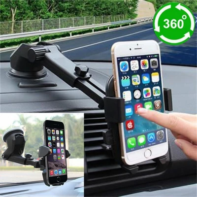 IHATZMS GPS For Mobile Phone Phone Holder Car Sucker 360 Rotating Car Mount Holder For Cell Phone Windshield Stand