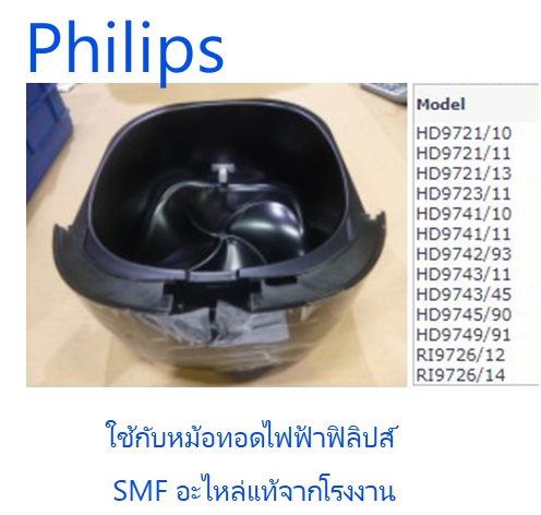 หม้อทอดฟิลิปส์สีดำ/Philips/420303619371/อะไหล่แท้จากโรงงานฟิลิปส์