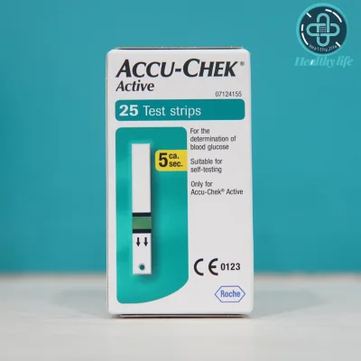 แถบตรวจน้ำตาลในเลือด Accu-Chek Active 25 ชิ้น