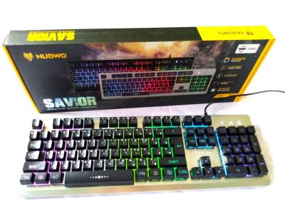 ดูภาพ Nubwo คีย์บอร์ดเกมมิ่งSavage Gaming Keyboard NK-31silver black เพิ่มเติม Nubwo คีย์บอร์ดเกมมิ่งSavage Gaming Keyboard NK-31silver black