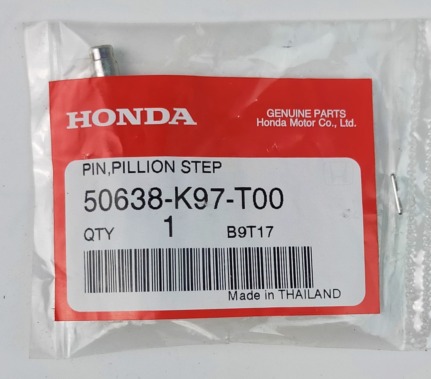 50638-K97-T00 สลักพักเท้า Honda Pcx 2018 แท้ศูนย์