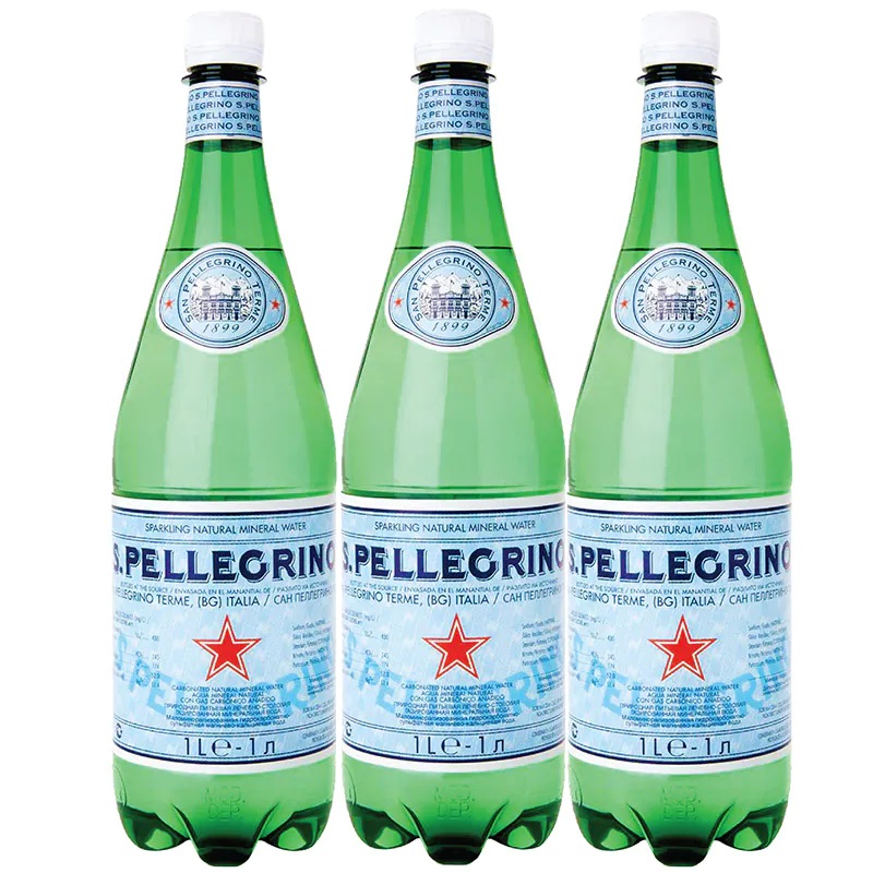 [New Promotion Sale!!!] น้ำแร่ น้ำแร่อัดแก๊สธรรมชาติ ซานเพลิกริโน่ ขนาด 1 ลิตร x 3 San Pellegrino Sparkling Mineral Water 1000mlx3 bottles (PET) ร้านไทย เก็บเงินปลายทาง