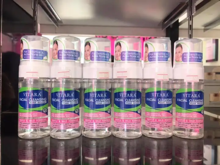 vitara facial cleansing foam mousse