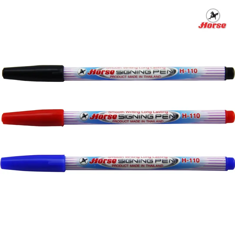 ภาพหน้าปกสินค้าHorse ปากกาเมจิก ปากกาสีน้ำ รุ่น H-110 ขนาดเส้น 1.0mm. ตราม้า มี 12 เฉดสี จากร้าน TT Stationery บน Lazada